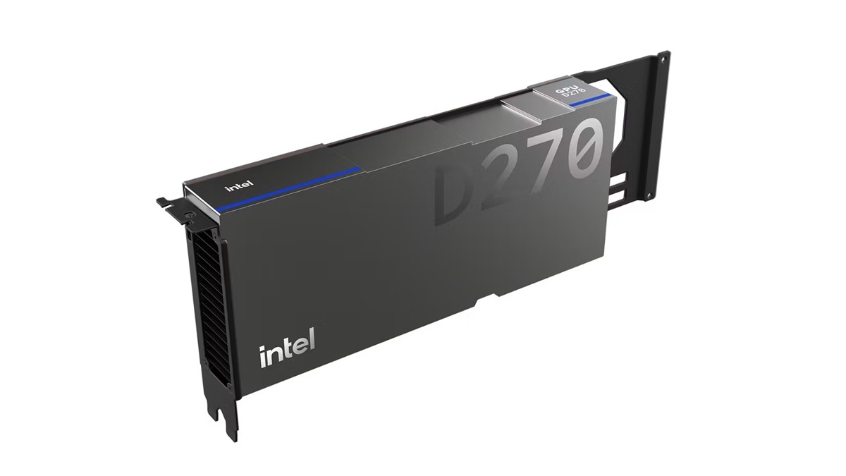 Ускоритель Intel Crescent Island в формате PCIe с радиатором