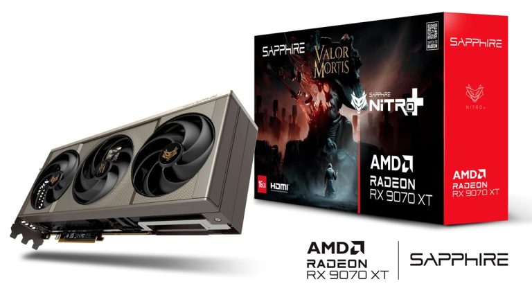 Видеокарта Sapphire NITRO+ Radeon RX 9070 XT Valor Mortis Edition с тематическим оформлением игры