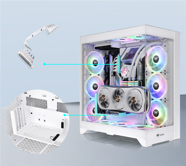 Корпус Thermaltake CTE E660 MX с повёрнутой материнской платой и стеклянной панелью